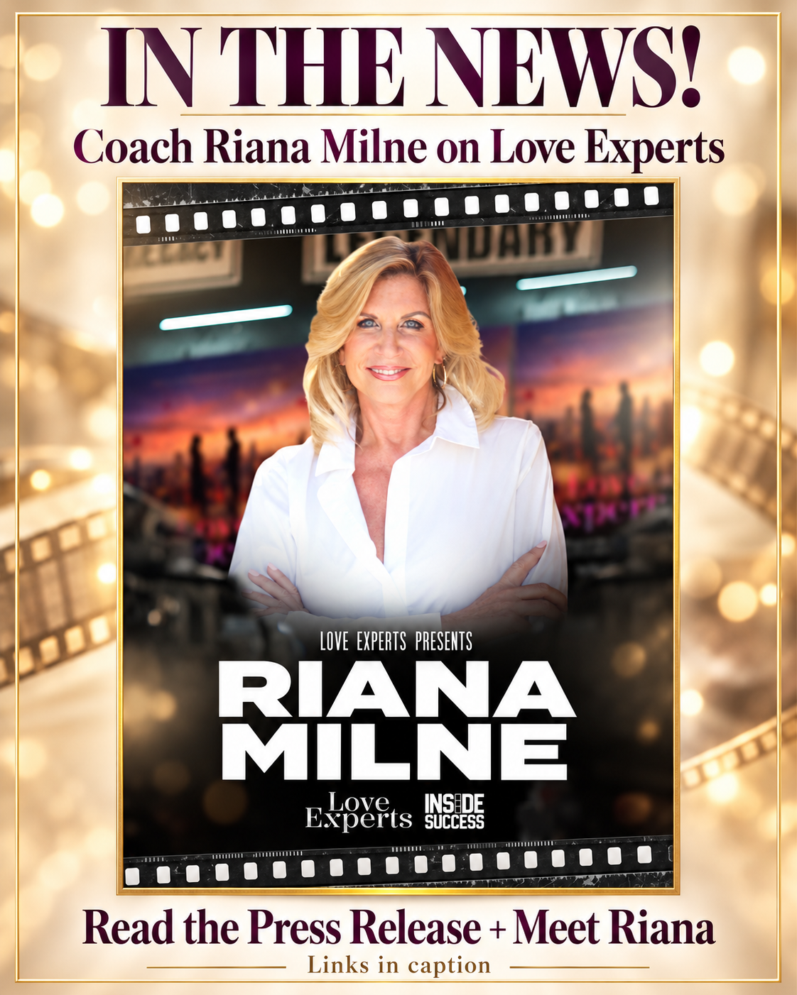 Coach Riana Milne featured on Love Experts, Inside Success TV